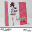 CURVY GIRL EATS CAKE RUBBER STAMP